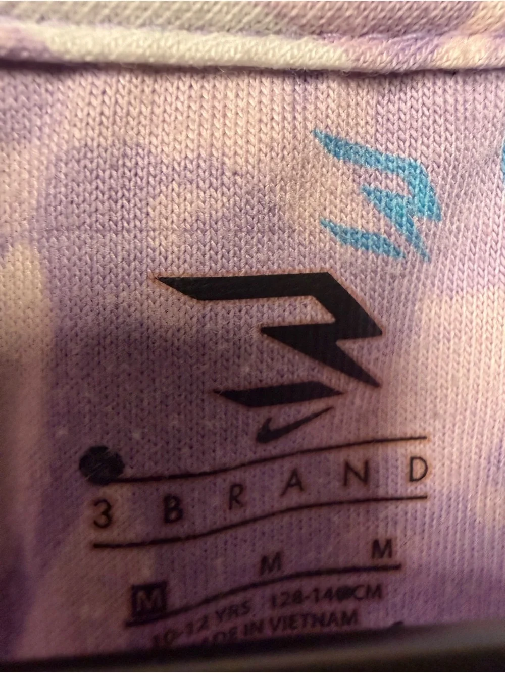 Nike 3Brand by Russell Wilson Purple Abstract Print Short Sleeve Tee